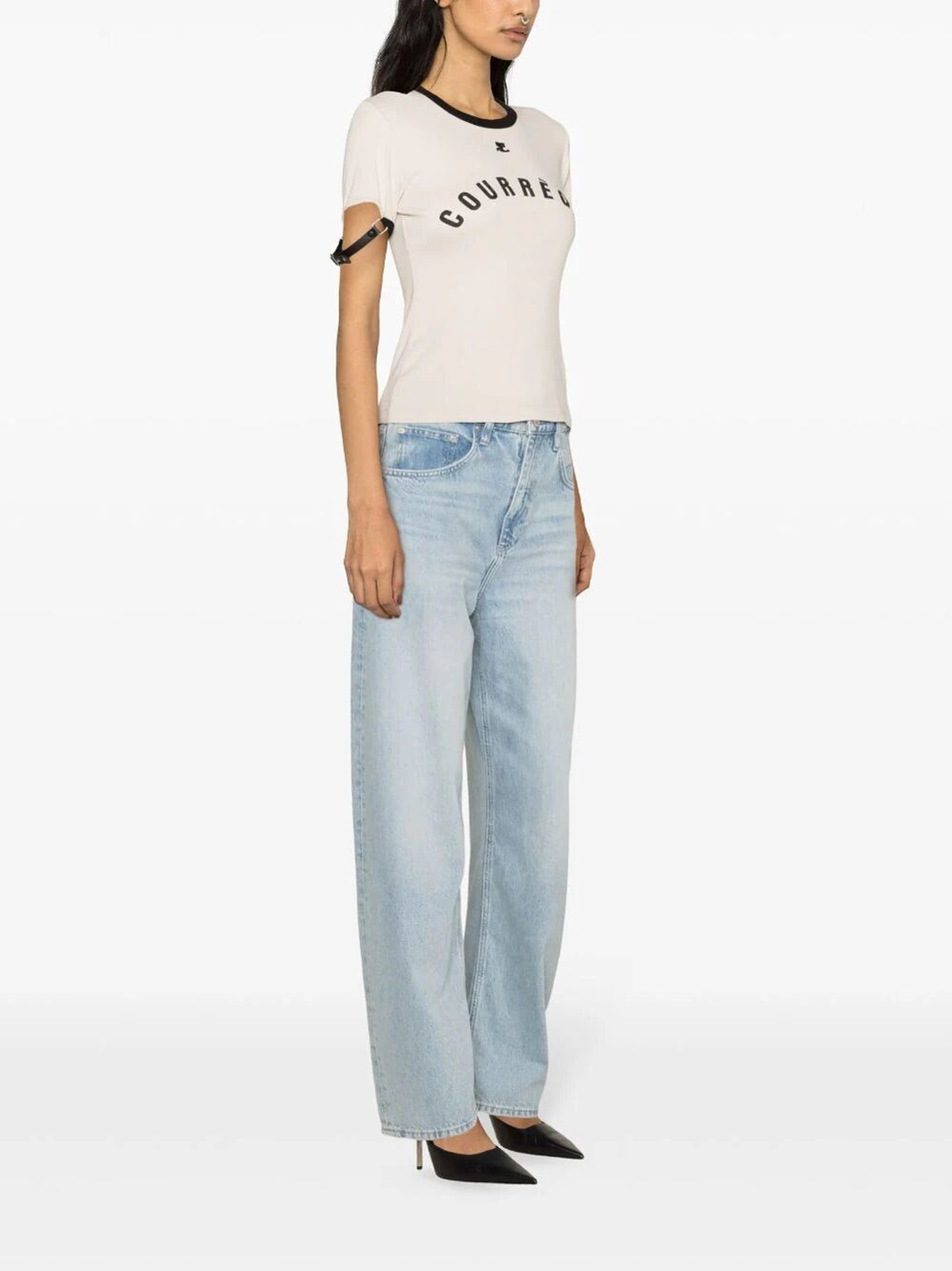 BUCKLE-DETAIL T-SHIRT