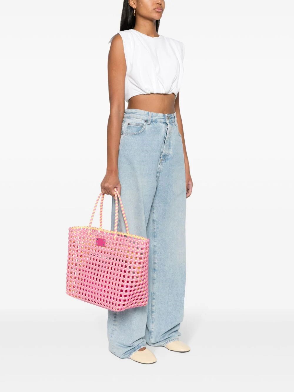 INTERWOVEN MAXI TOTE BAG