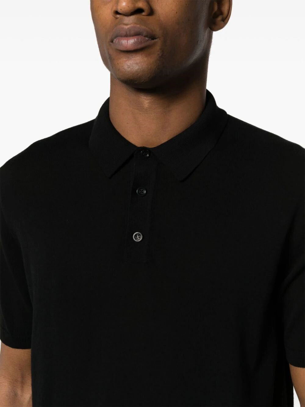 RIBBED COTTON POLO SHIRT