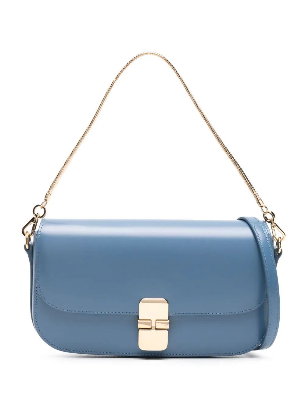 Shop Apc Grace Chaine Clutch In Blue