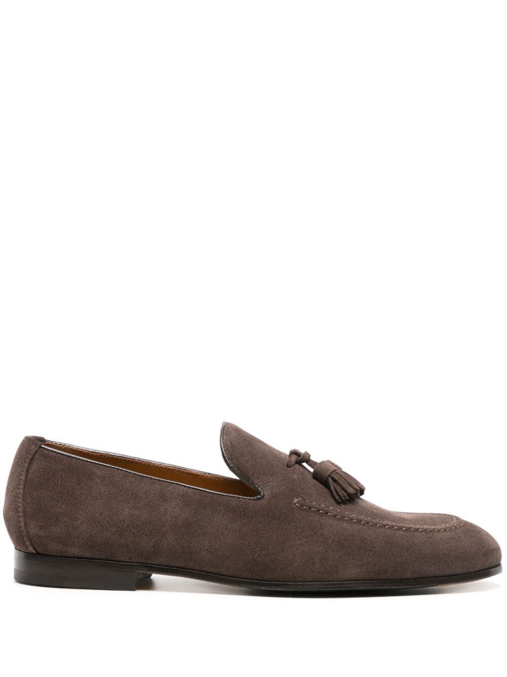 Shop Doucal's Tassel-detail Suede Loafers In Brown