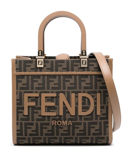 Fendi Ff raffia crochet roll large shopper available on