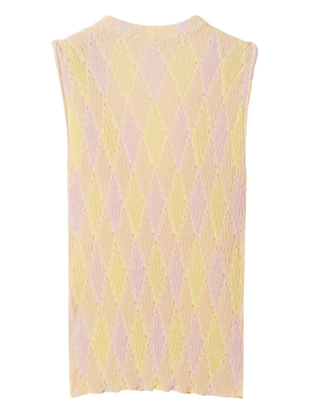 ARGYLE MOTIF SLEEVELESS TOP