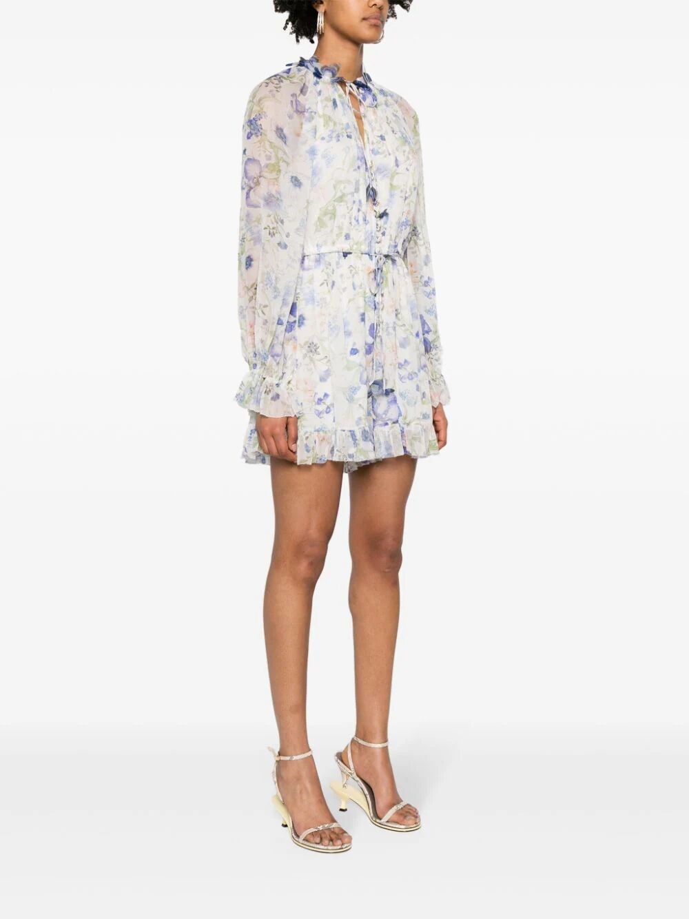 NATURA FLUTTER CHIFFON PLAYSUIT