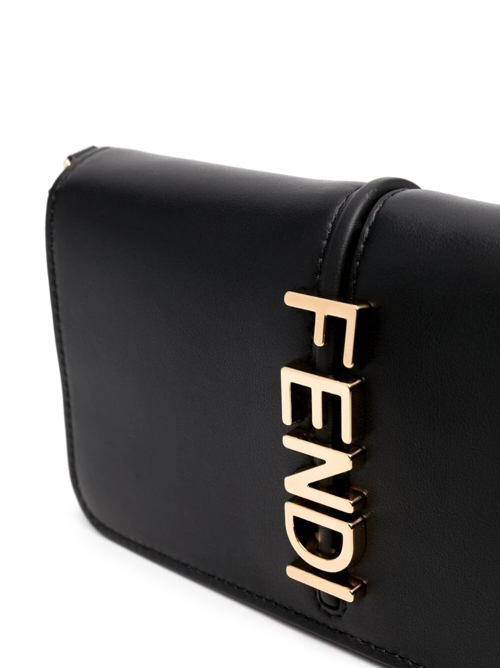 FENDIGRAPHY LEATHER WALLET ON CHAIN