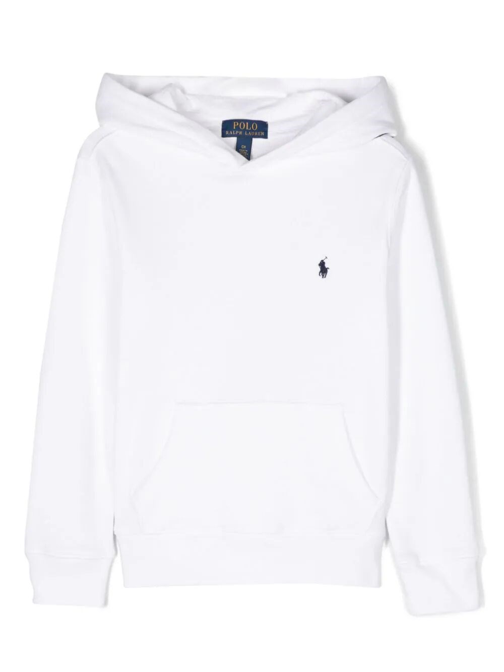 Shop Ralph Lauren Polo Pony Cotton Hoodie In White