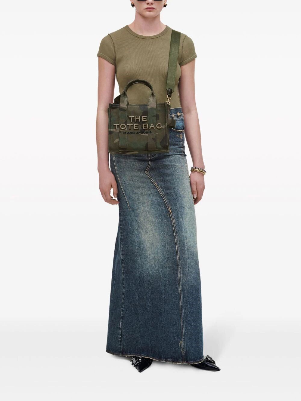 THE CAMO JACQUARD SMALL TOTE BAG