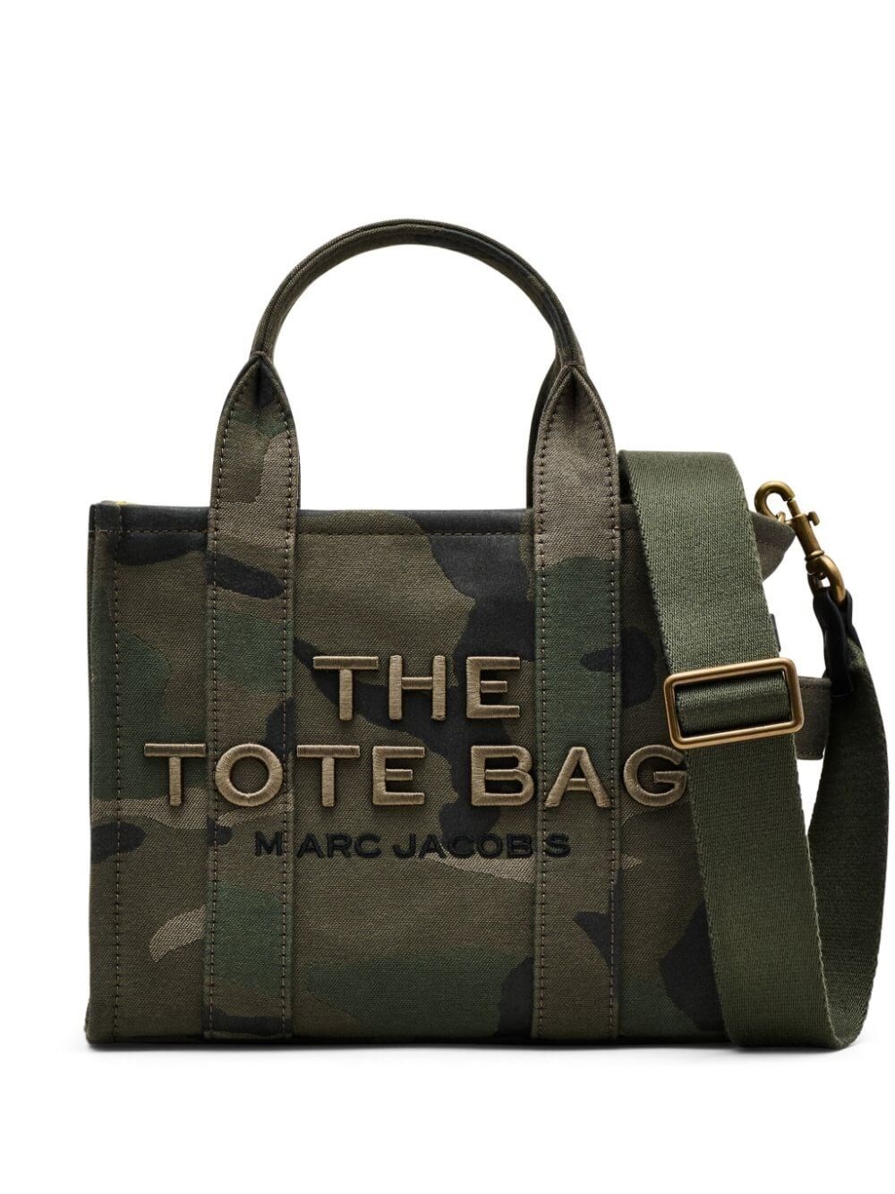 Shop Marc Jacobs The Camo Jacquard Small Tote Bag In Green