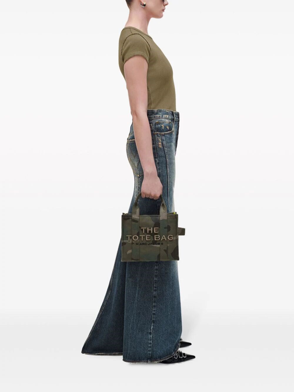 THE CAMO JACQUARD SMALL TOTE BAG