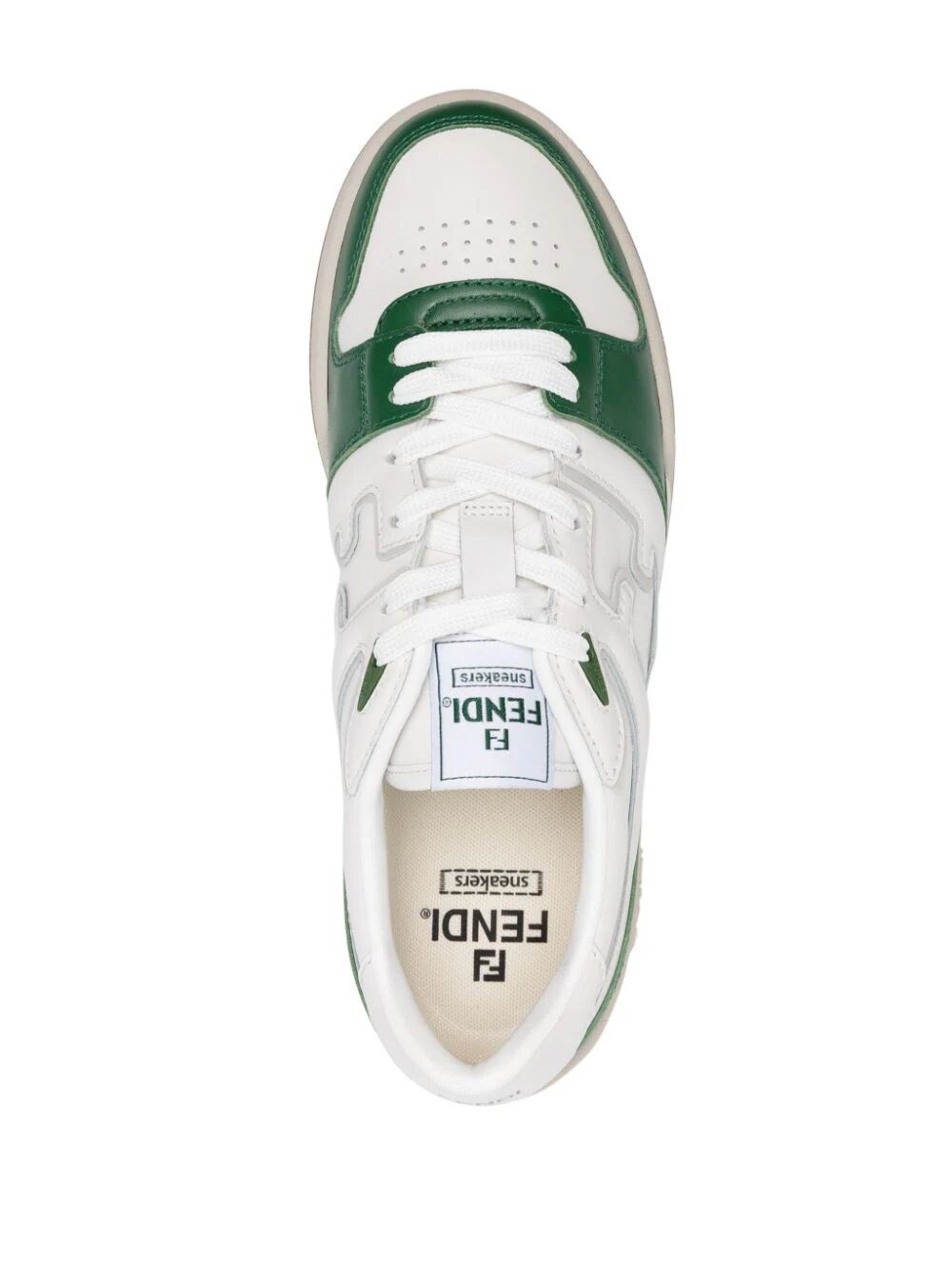 FENDI MATCH LEATHER SNEAKERS
