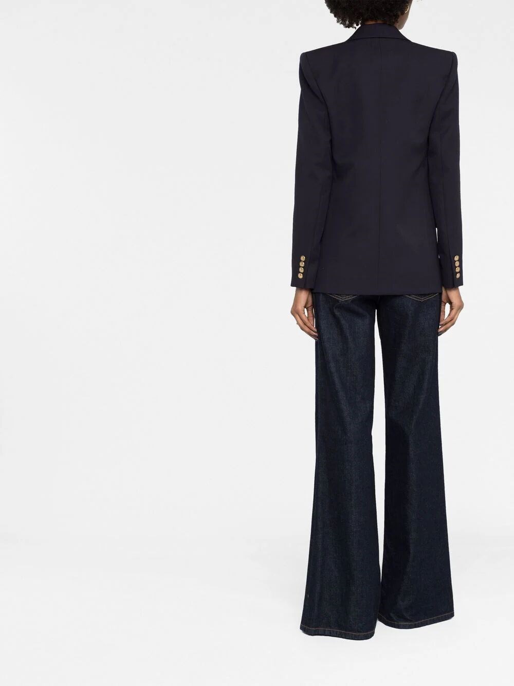 SINGLE-BREASTED JACKET IN GRAIN DE POUDRE