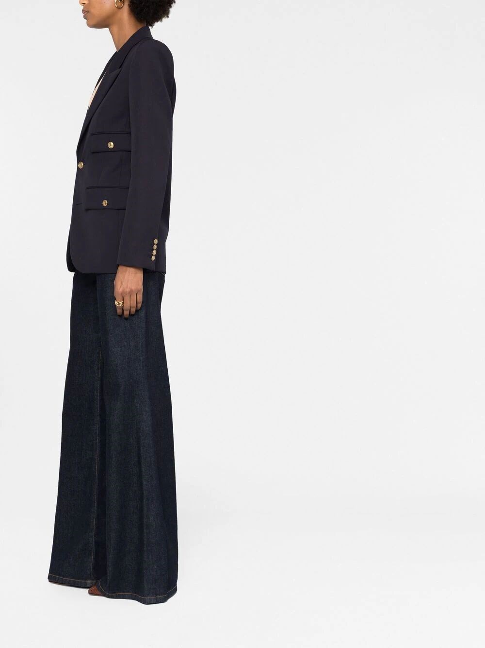 SINGLE-BREASTED JACKET IN GRAIN DE POUDRE