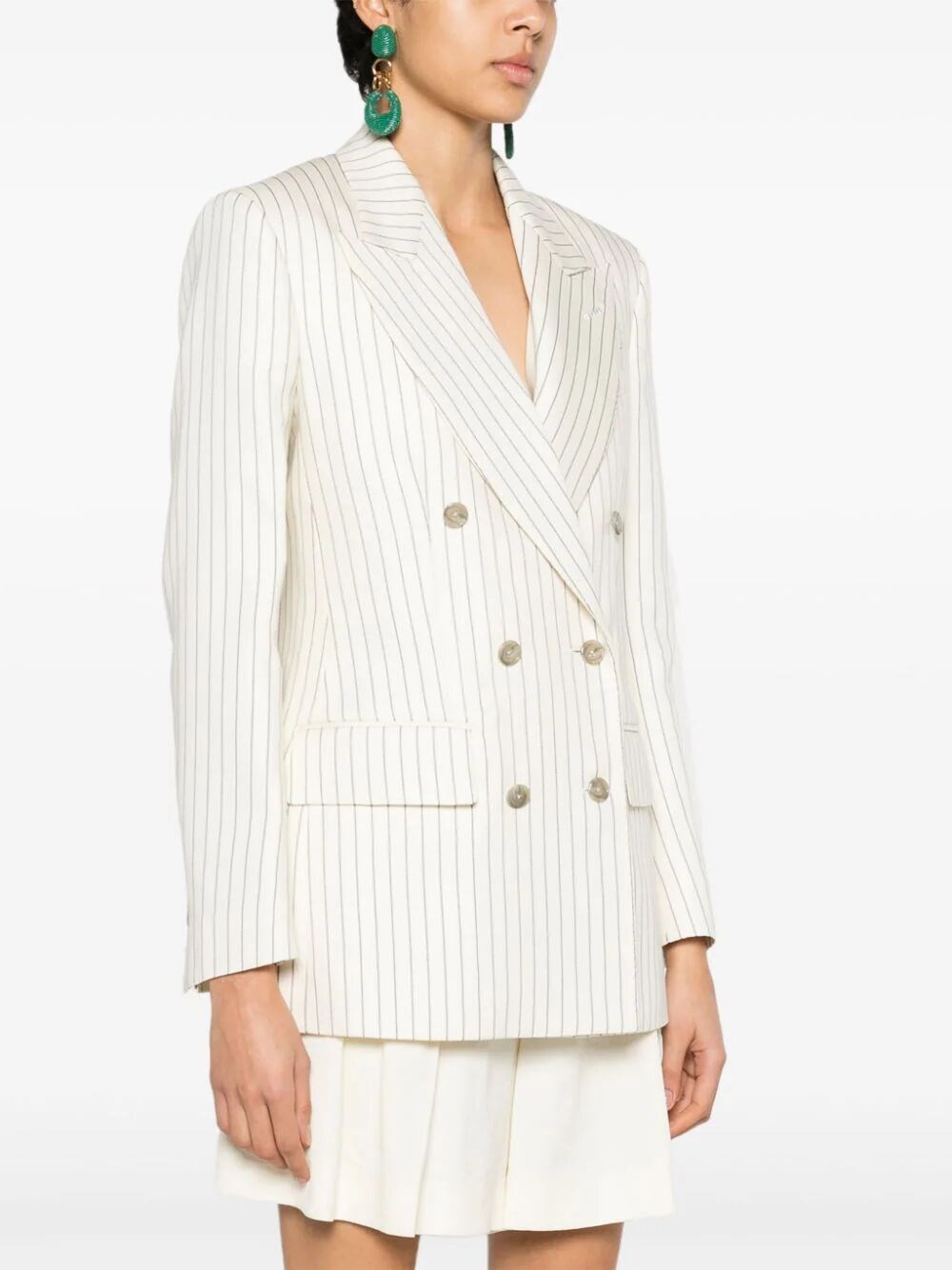 STRIPED WALLIS DOUBLE BREASTED JACKET