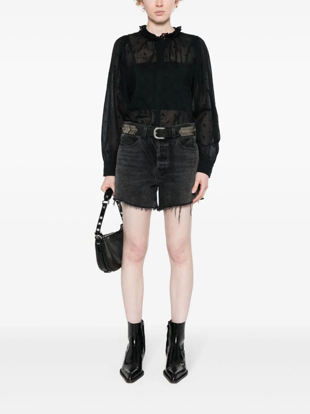 TERZALI FLORAL-EMBROIDERED BLOUSE