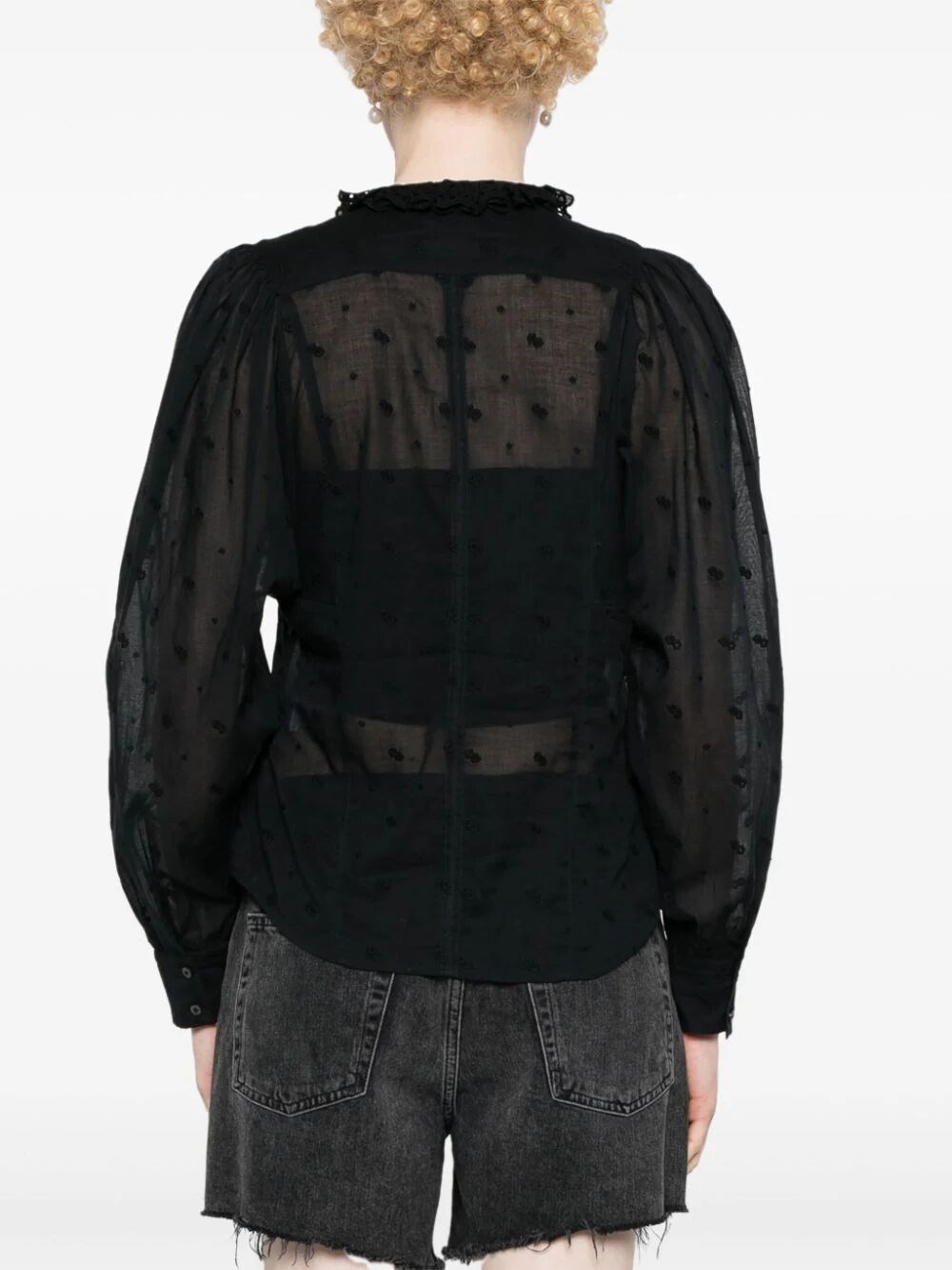 TERZALI FLORAL-EMBROIDERED BLOUSE