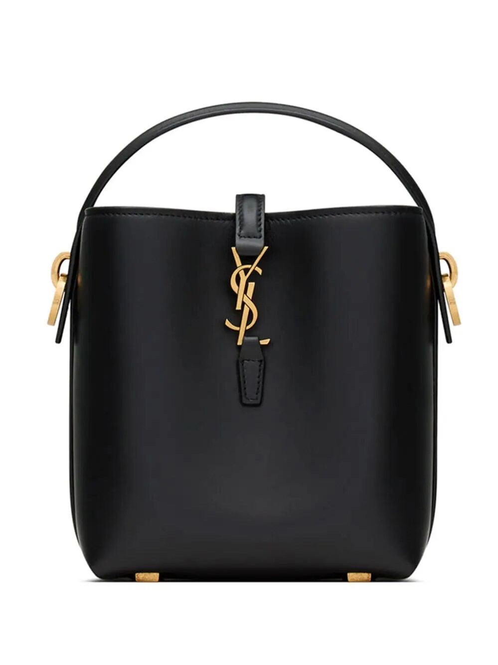 LE 37 MINI SHINY LEATHER BUCKET BAG