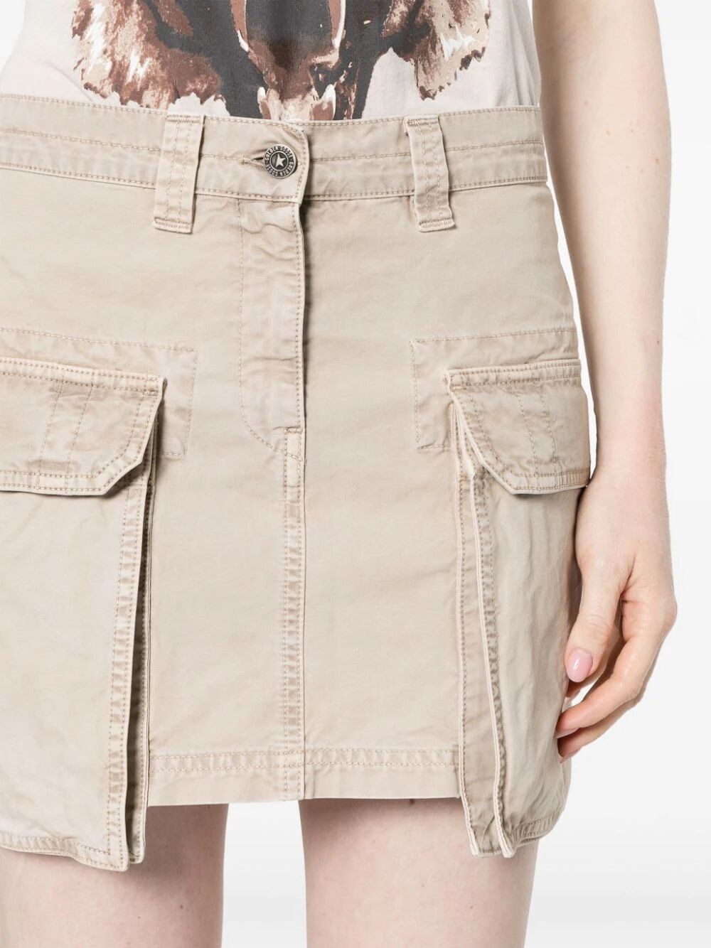 DISTRESSED CARGO SKIRT