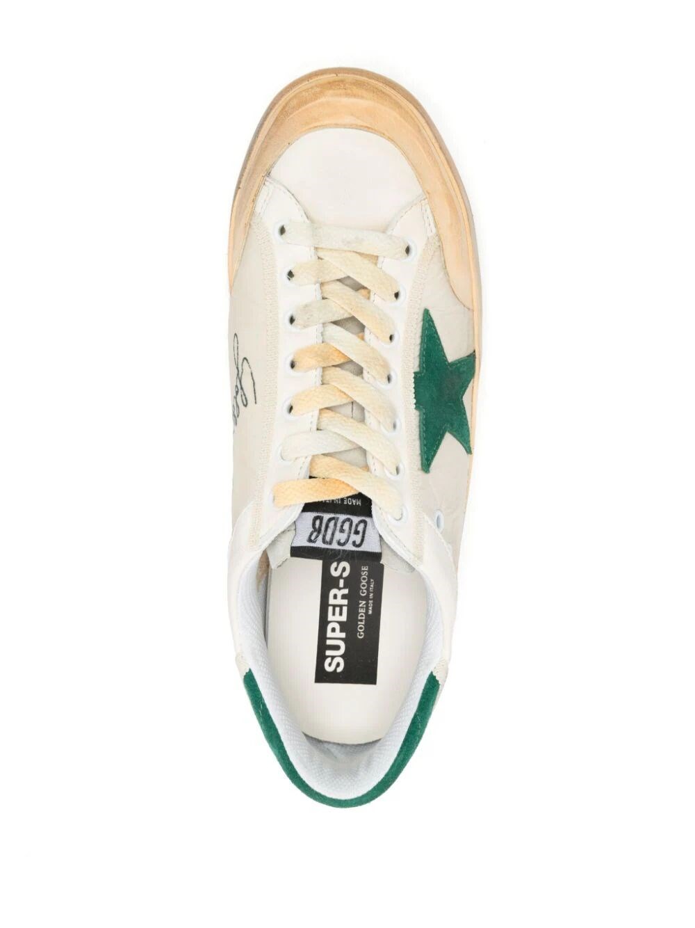 SUPER-STAR DISTRESSED PANELLED SNEAKERS