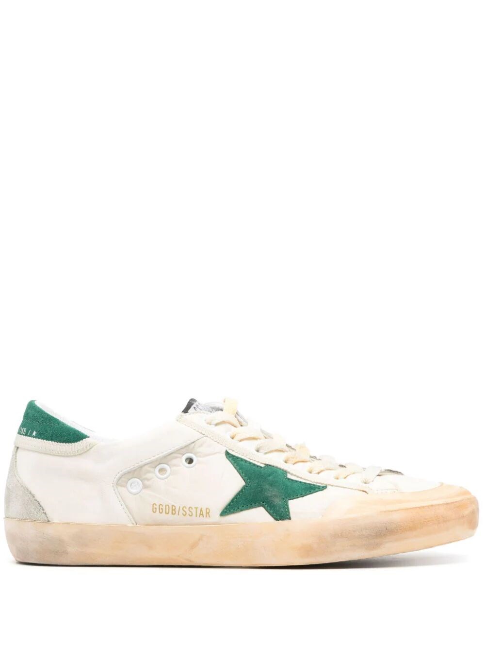 SUPER-STAR DISTRESSED PANELLED SNEAKERS