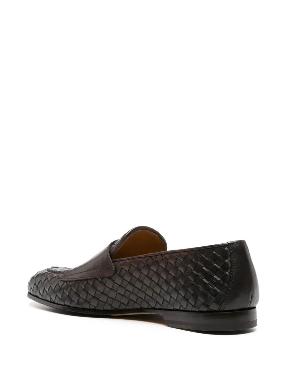 INTERWOVEN LEATHER MONK SHOES