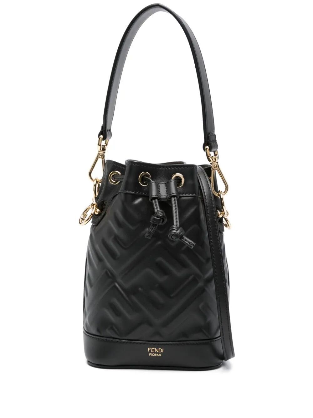 Shop Fendi Mon Tresor Mini-bag With Ff Motif In Black