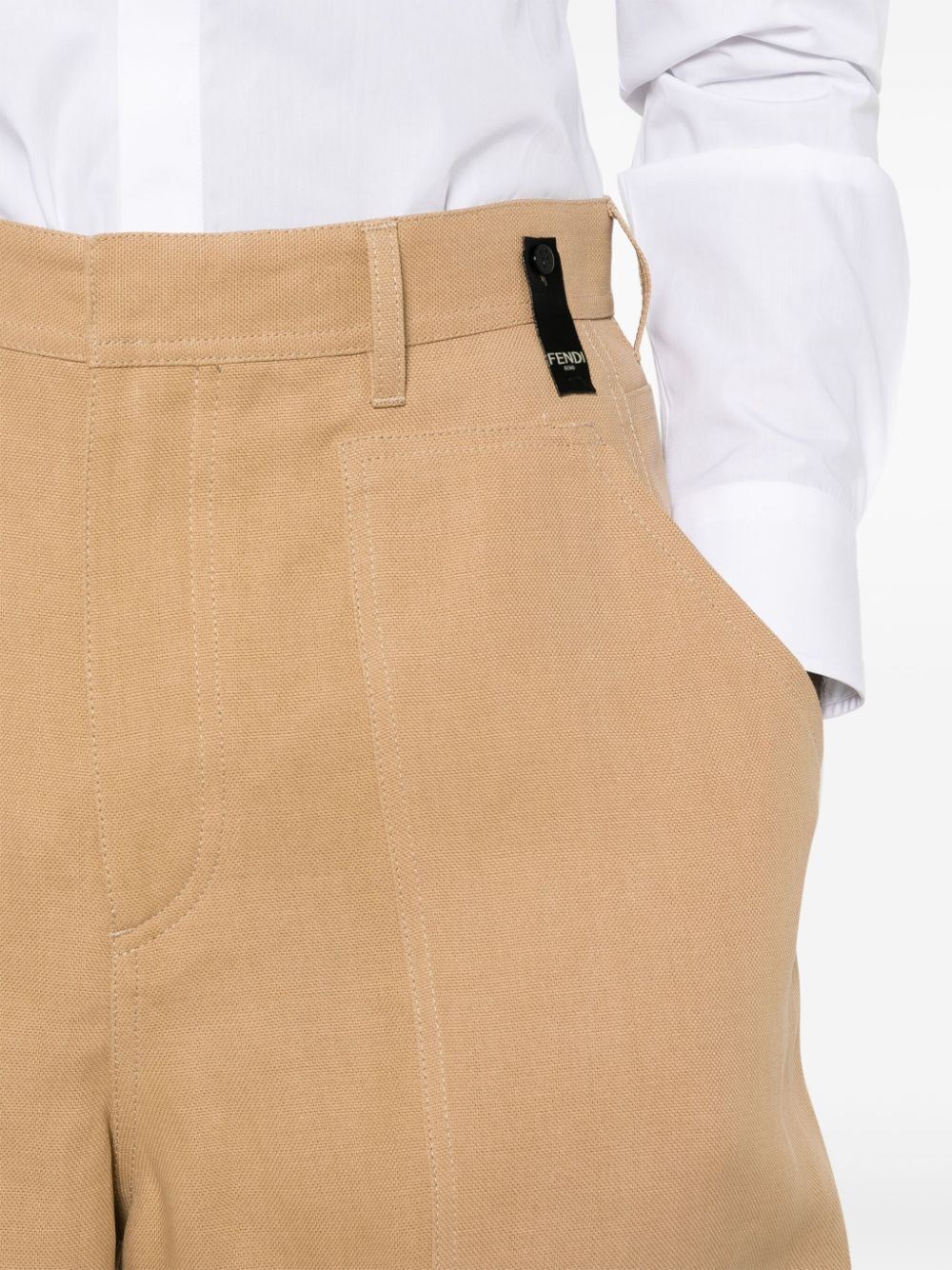 CANVAS BERMUDAS WITH PATCH POCKETS