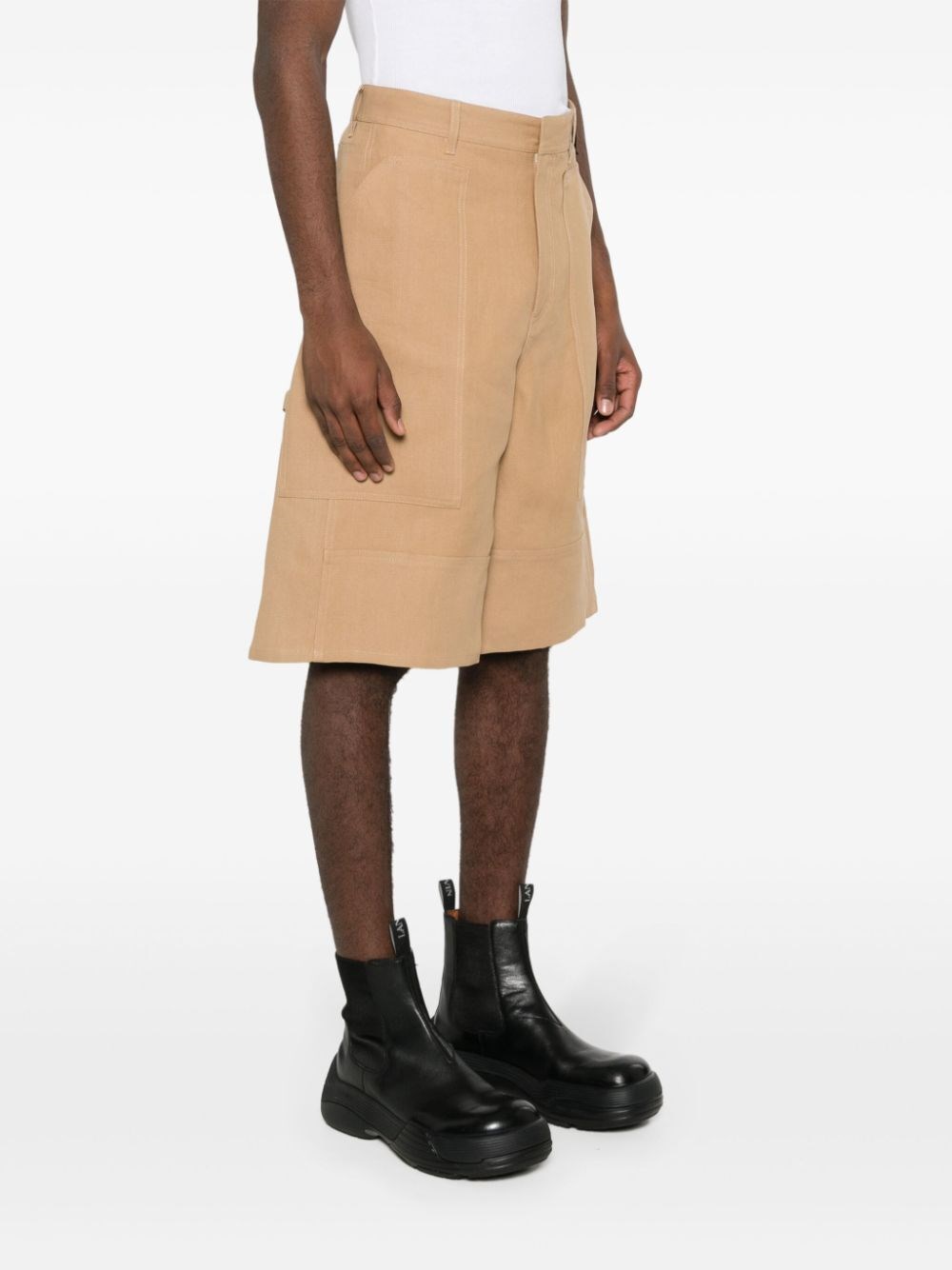 CANVAS BERMUDAS WITH PATCH POCKETS