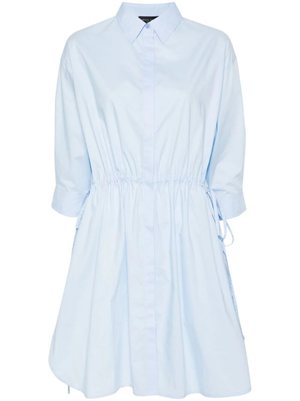 Shop Roberto Collina Cotton Shirt Dress In Blue