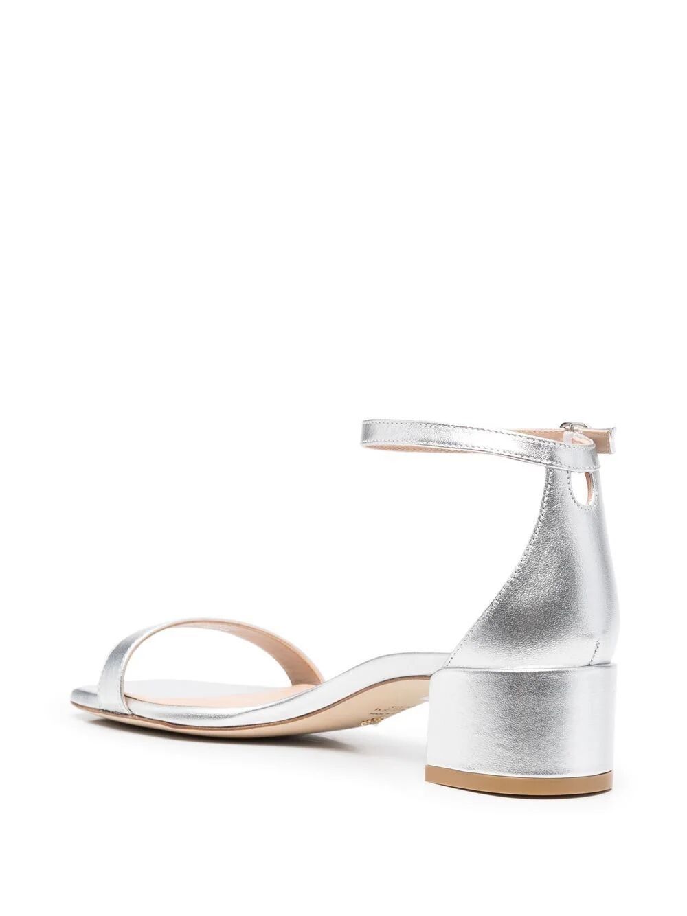NUDISTCURVE 35 BLOCK METALLIC SANDALS