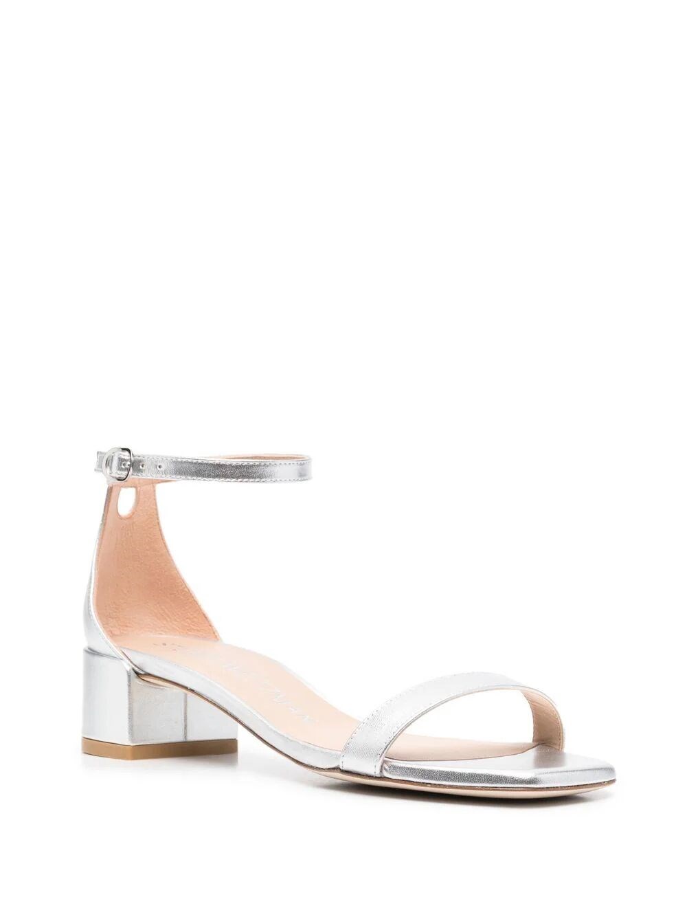 NUDISTCURVE 35 BLOCK METALLIC SANDALS