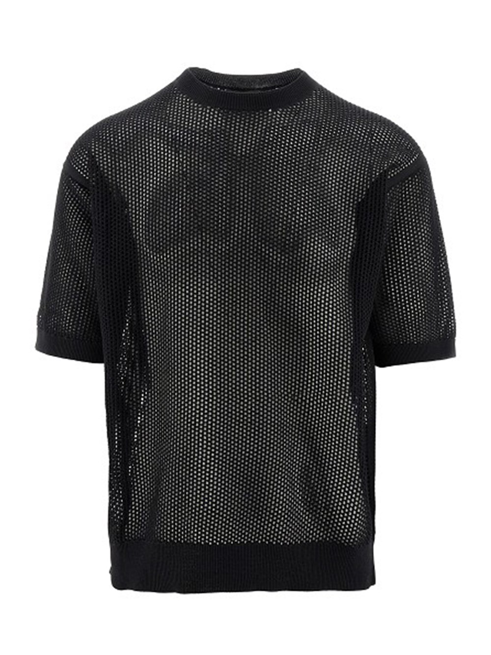 Shop Prada Knitted Shirt In Black