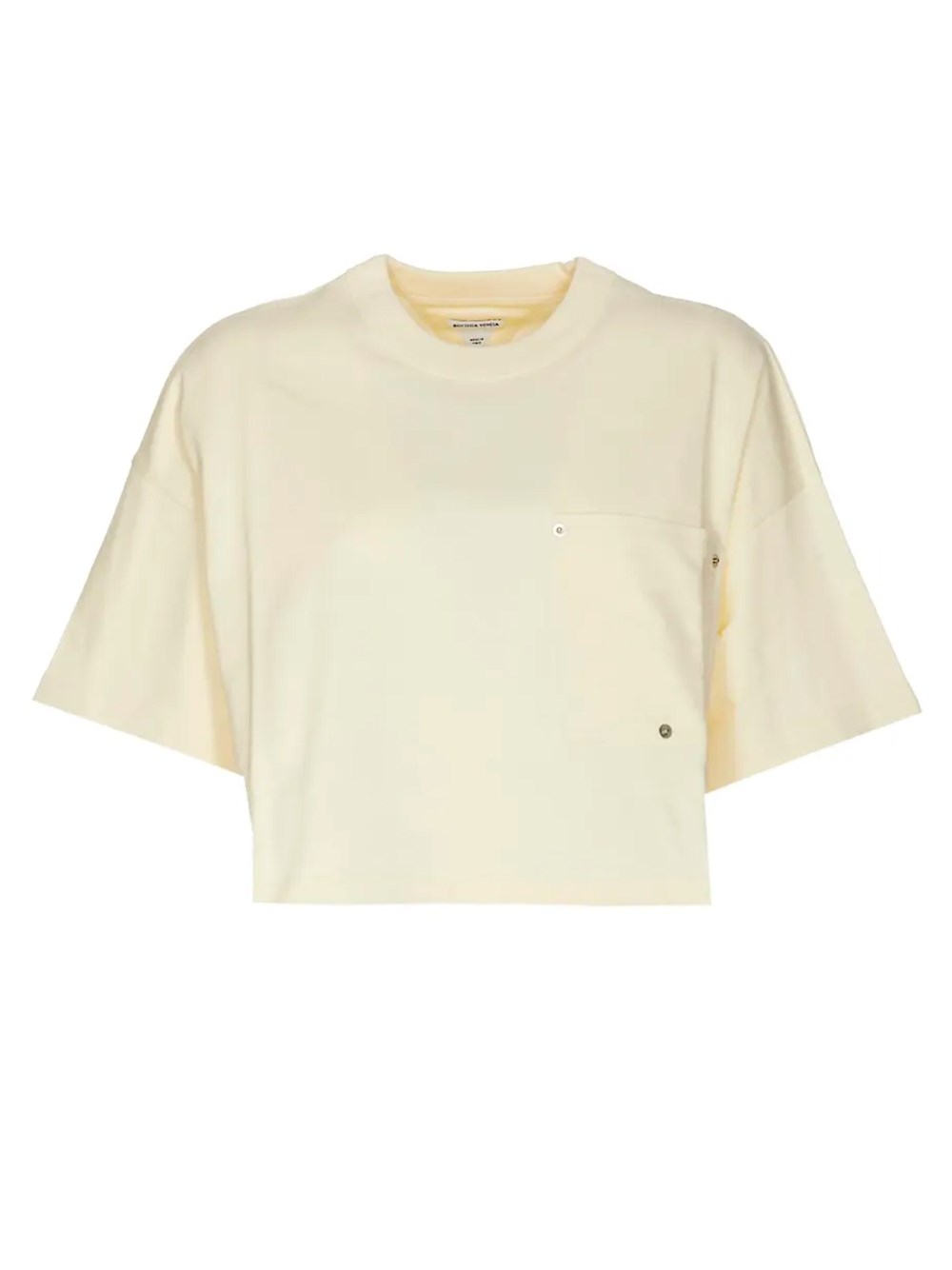 Shop Bottega Veneta Cropped T-shirt In Yellow & Orange