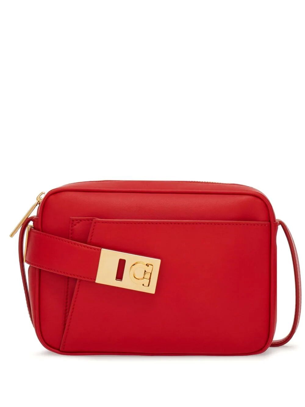 Shop Ferragamo Camera Case Crossbody Bag In Red