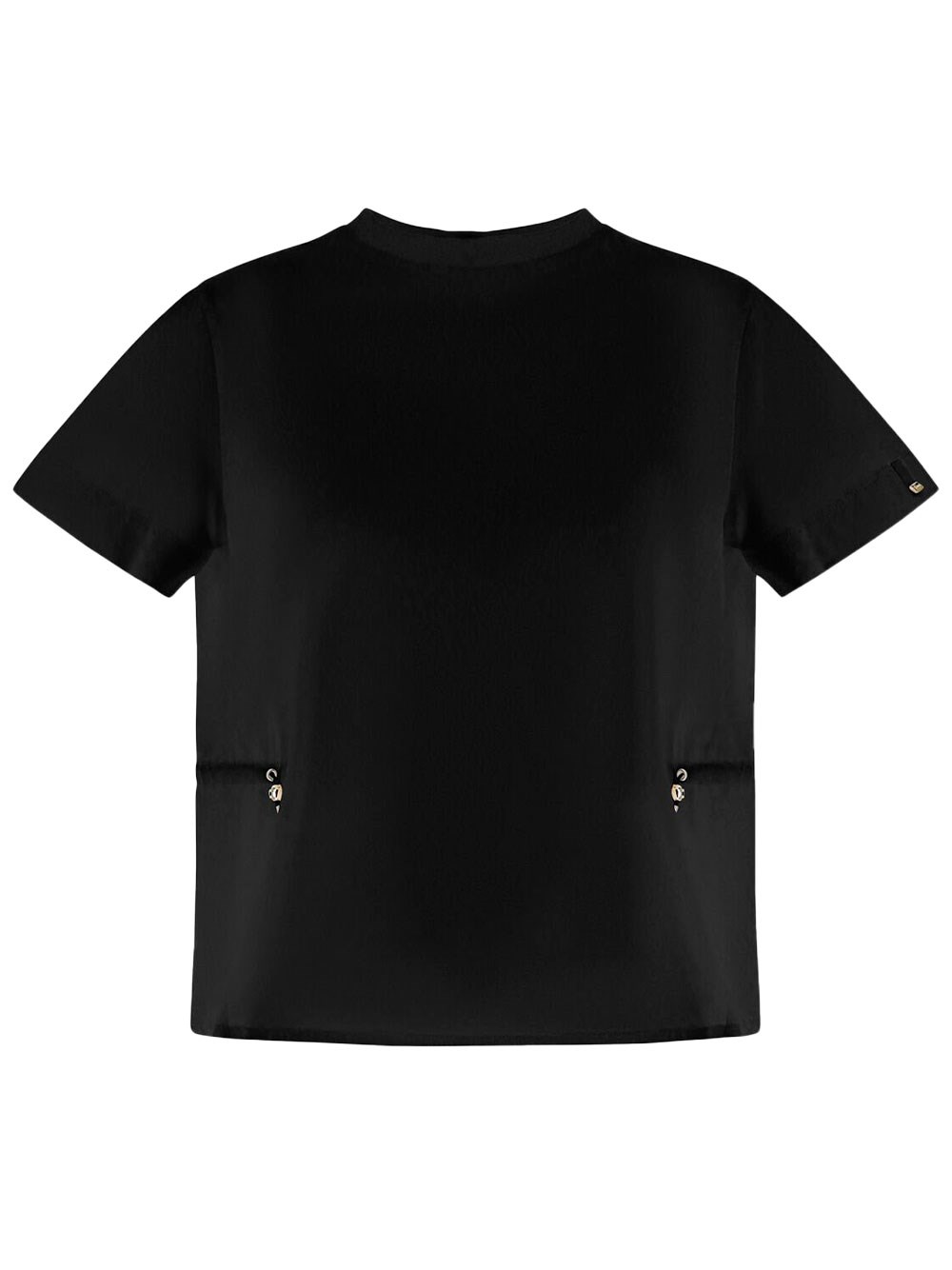 Shop Herno Drawstring Waist T-shirt In Black