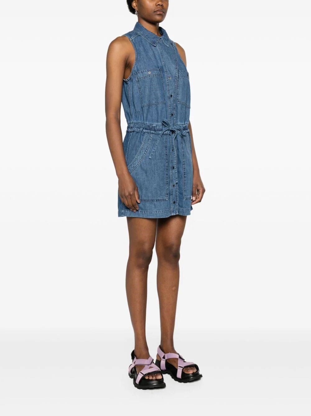 SLEEVELESS DENIM DRESS