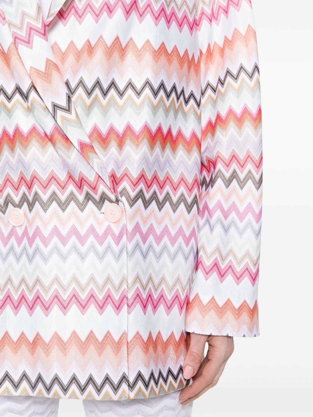 DOUBLE-BREASTED ZIGZAG BLAZER