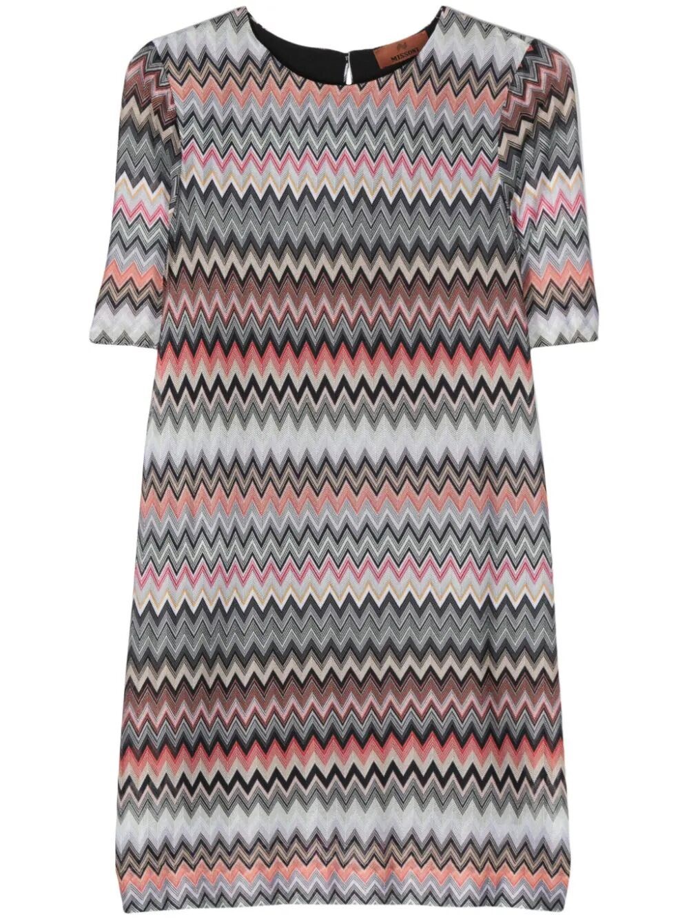 SHORT-SLEEVED ZIGZAG DRESS