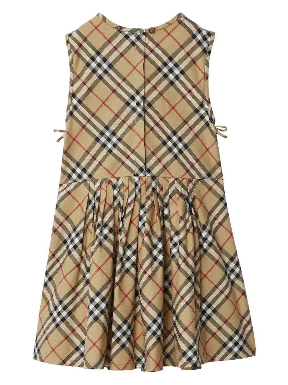 PLEATED CHECK DRESS