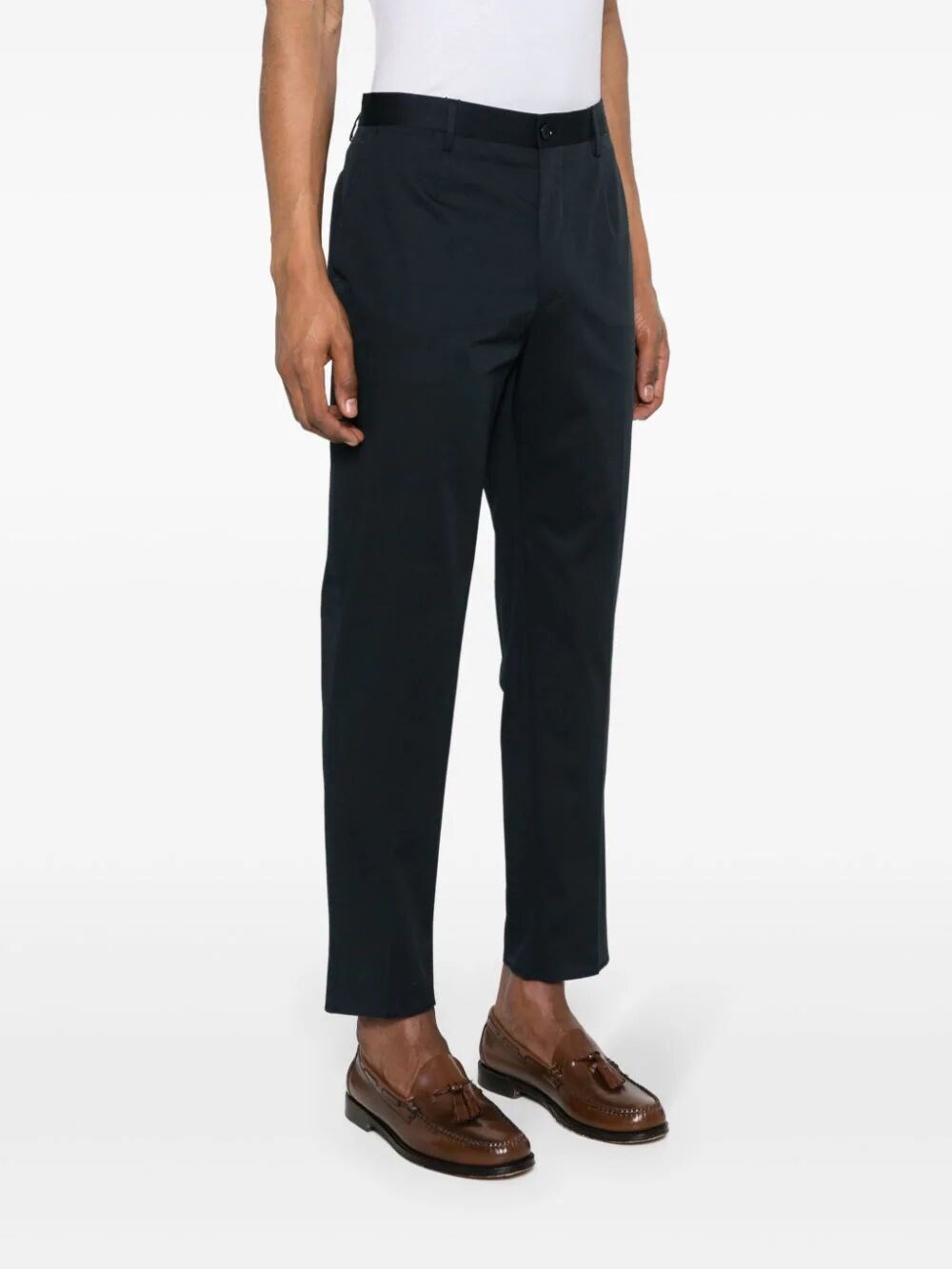 TAPERED COTTON CHINO TROUSERS