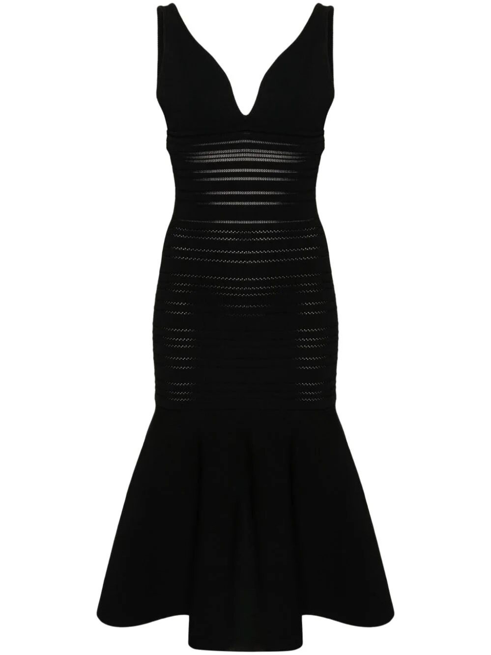 Shop Victoria Beckham Frame Detail Sleeveless Dress In Black