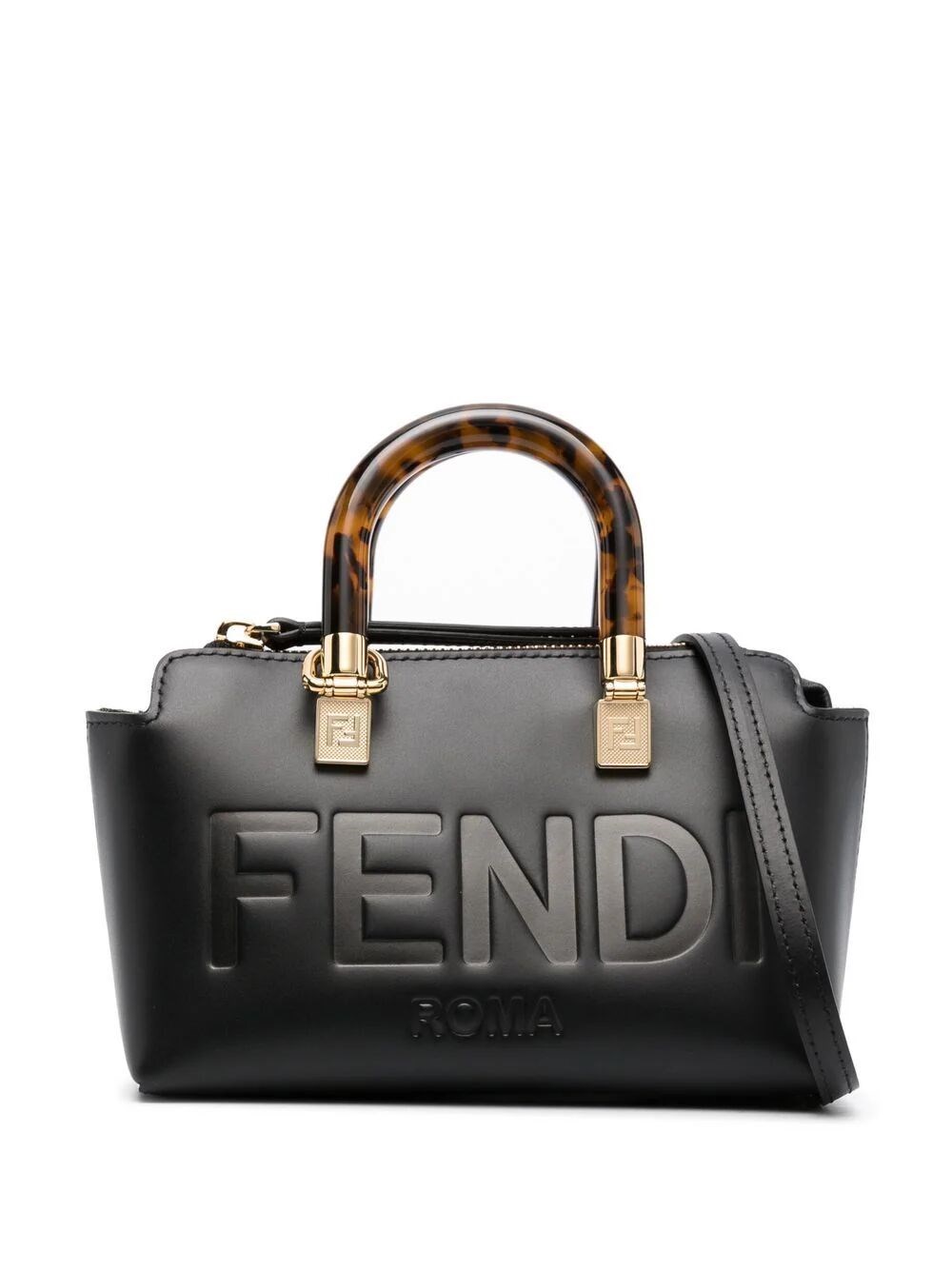 Shop Fendi By The Way Mini Boston Bag In Black