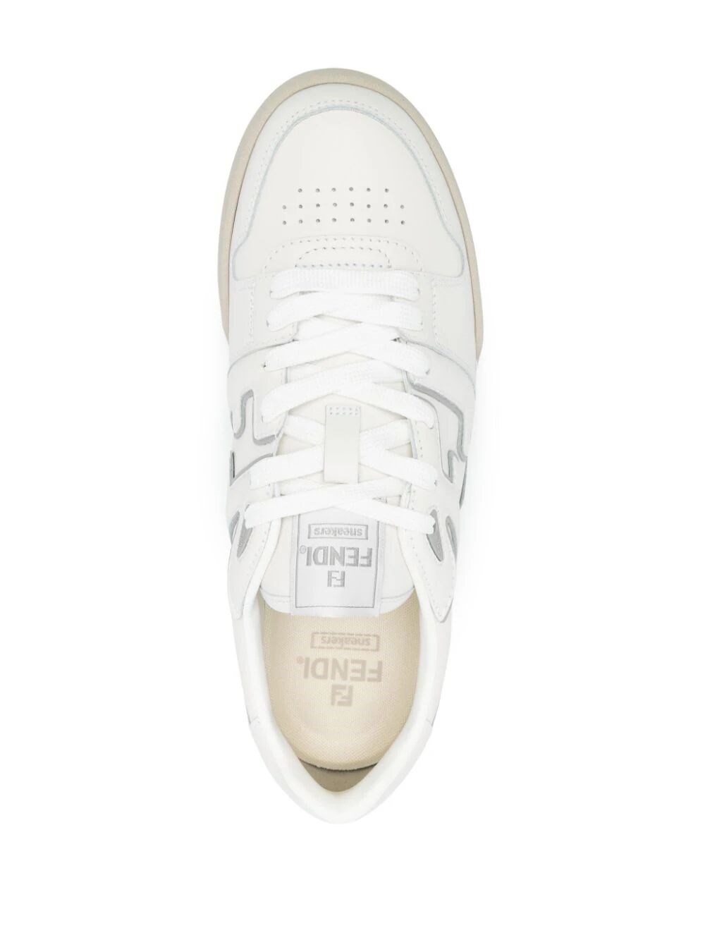 FENDI MATCH LEATHER SNEAKERS