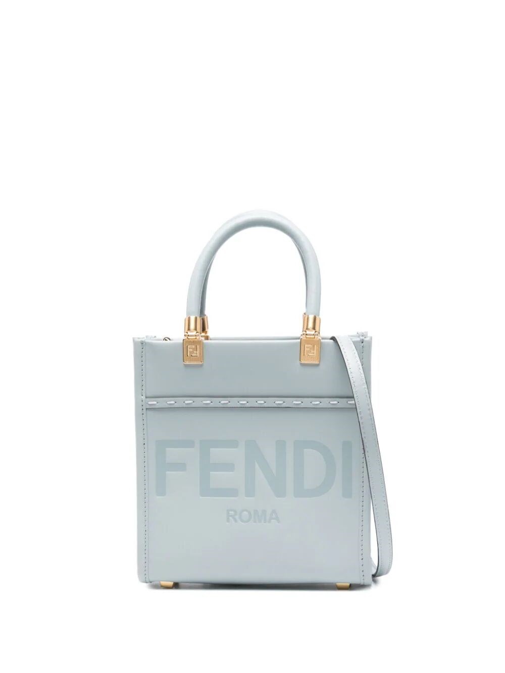 Fendi Mini Sunshine Shopper Bag In Blue