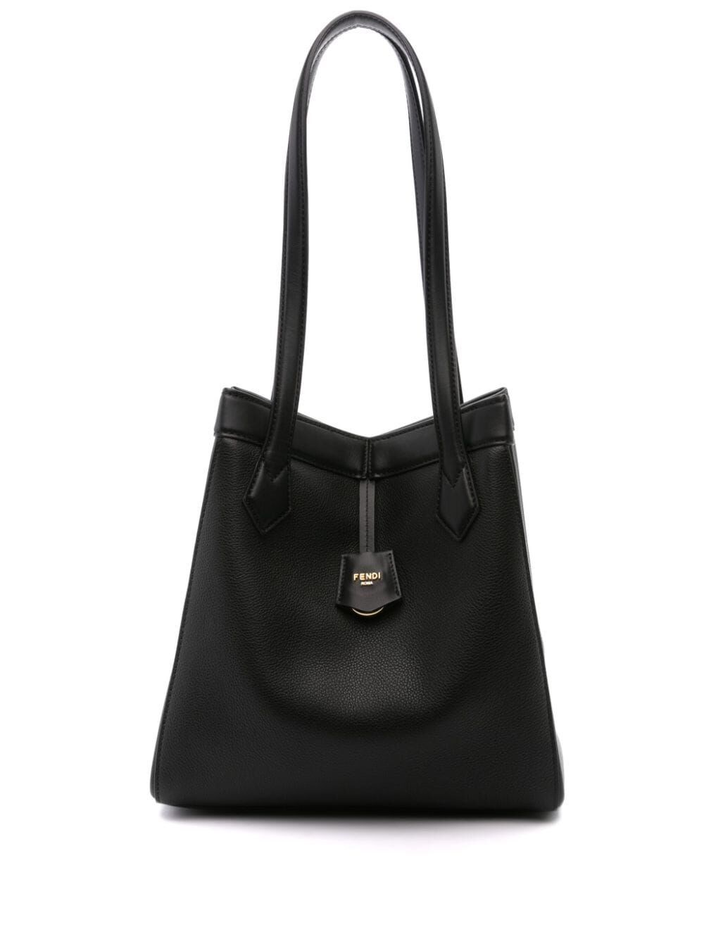 Shop Fendi Origami Medium Shoulder Bag In Black