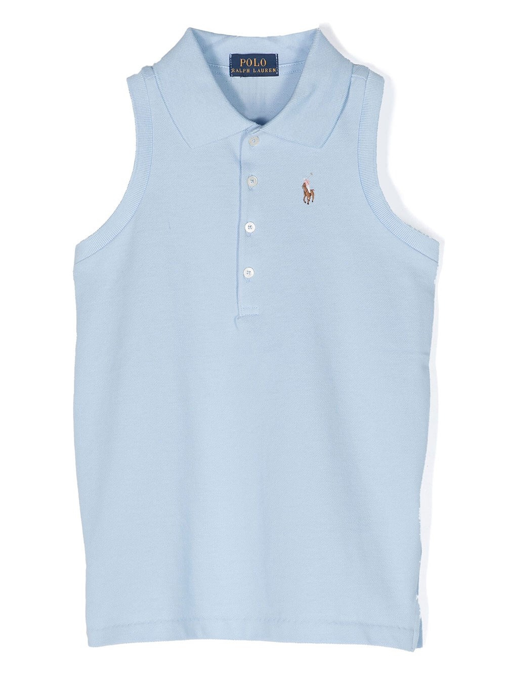 Ralph Lauren Kids' Sleeveless Polo Shirt In Blue