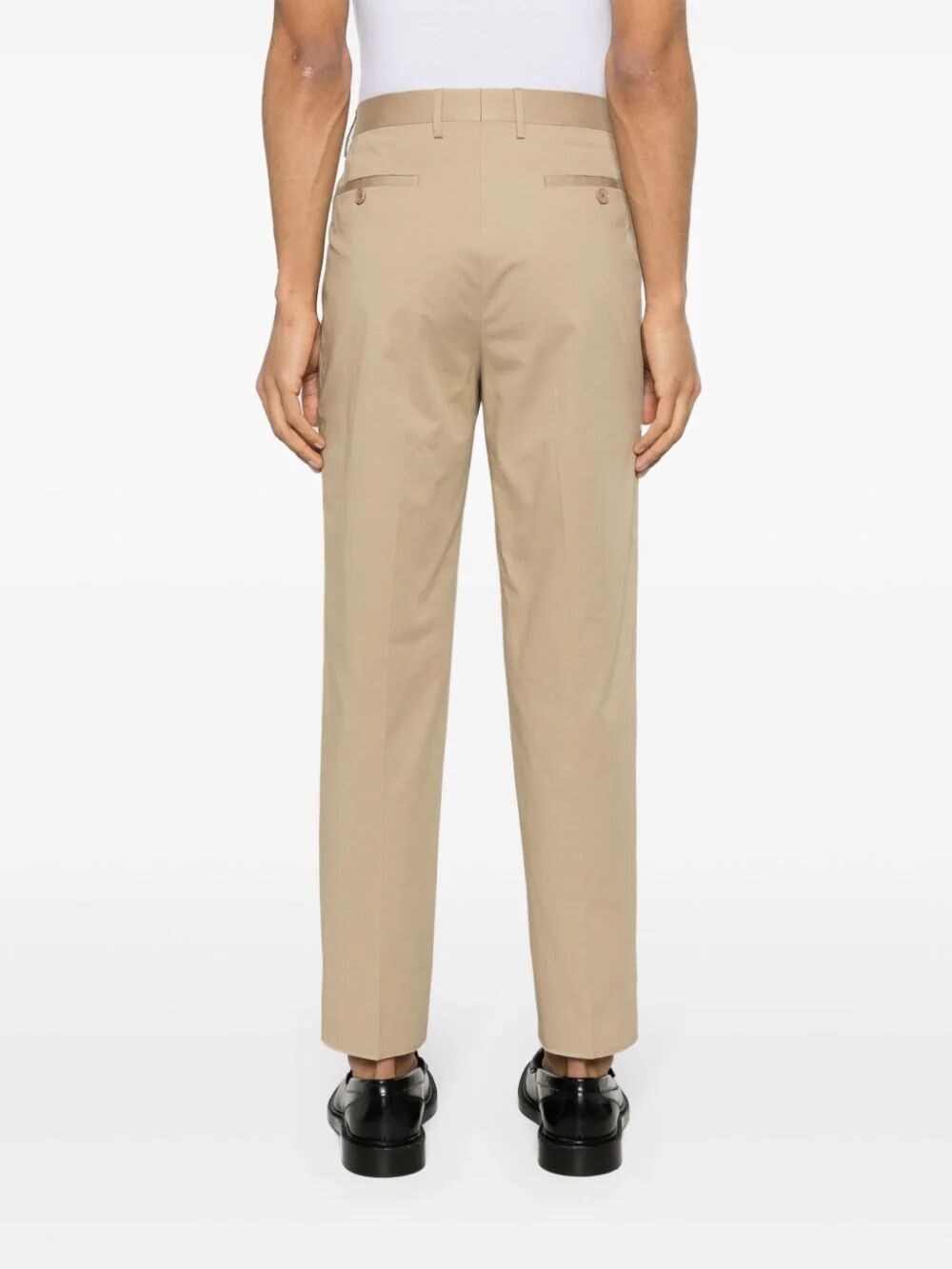 TAPERED COTTON CHINO TROUSERS