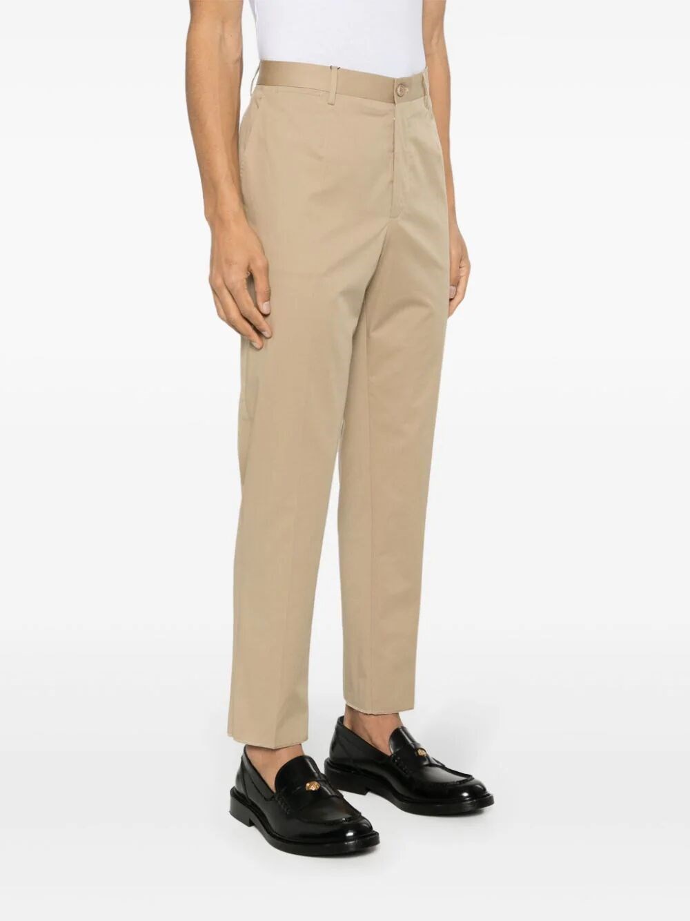 TAPERED COTTON CHINO TROUSERS