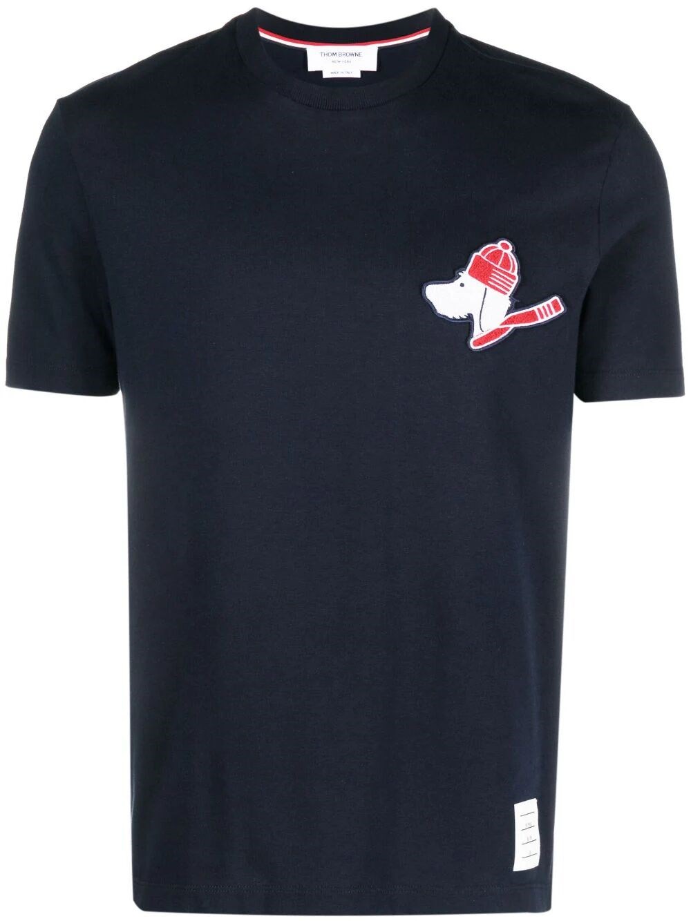 Shop Thom Browne Hector-patch T-shirt In Blue