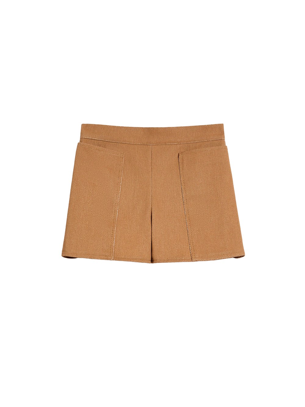 Shop Max Mara Cotton Mini Shorts In Brown