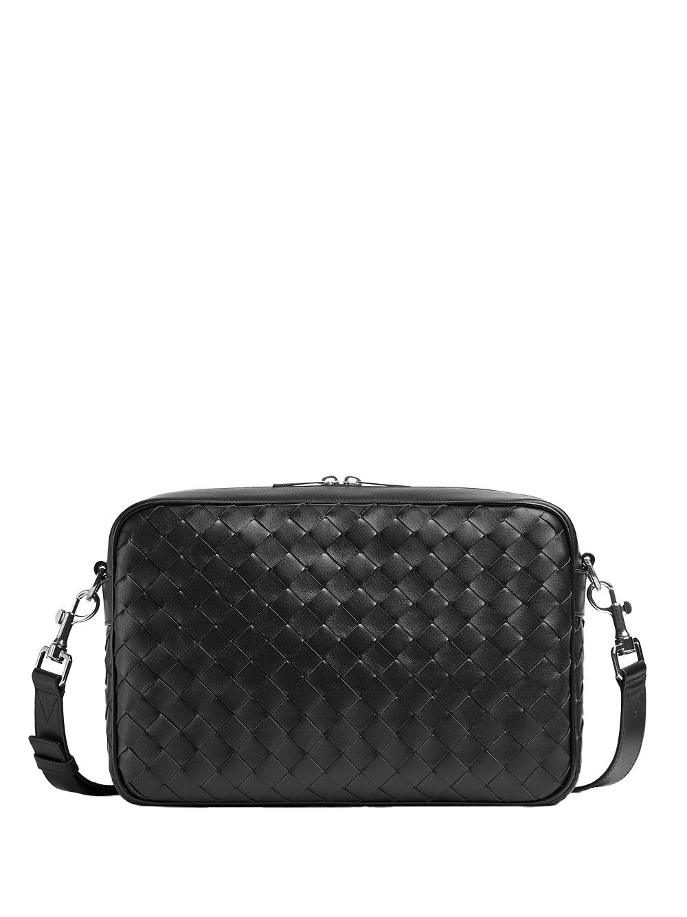 Bottega Veneta Small Intreccio Camera Bag In Black